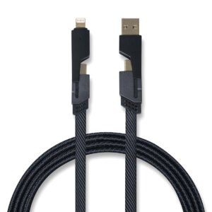 Cable de Carga Rápida 4 en 1 Nopus – USB, USB-C, Lightning y Tipo C