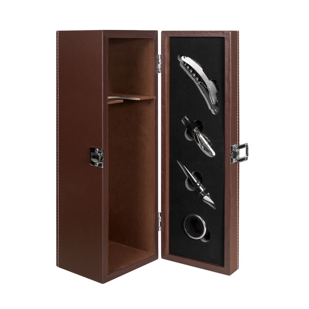 Set de Vino Reserva Toscana – Estuche de Curpiel con Accesorios Premium - Image 2