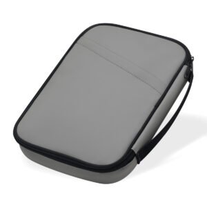 Organizador Jeff para accesorios electrónicos en curpiel gris
