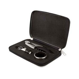 Set de Vino Argentum – Kit de Accesorios de Metal con Estuche Elegante