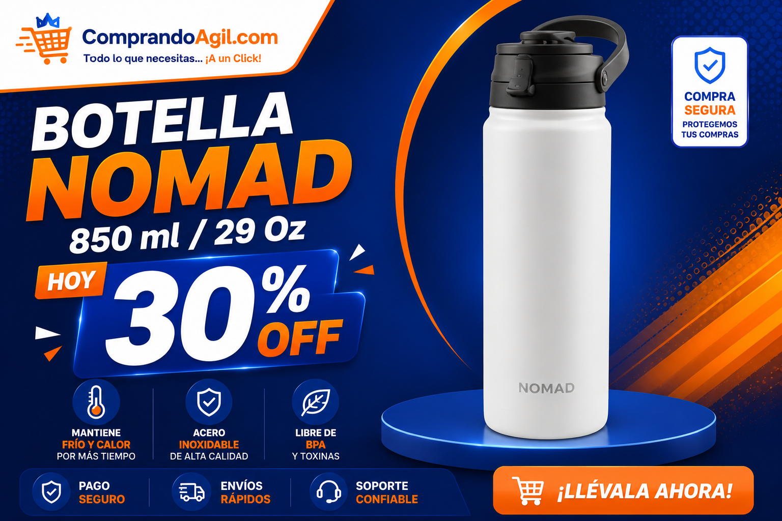 Botella Nomad termo - Envio gratis a toda Colombia - ComprandoAgil