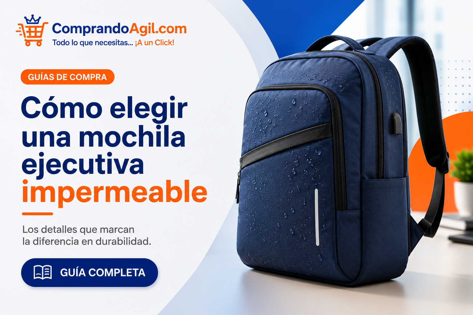Mochila ejecutiva impermeable