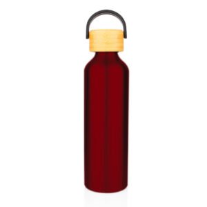 Botella en Aluminio Knick 650ml con Tapa de Bambú