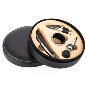 Caja Circular con 4 Accesorios de Bar