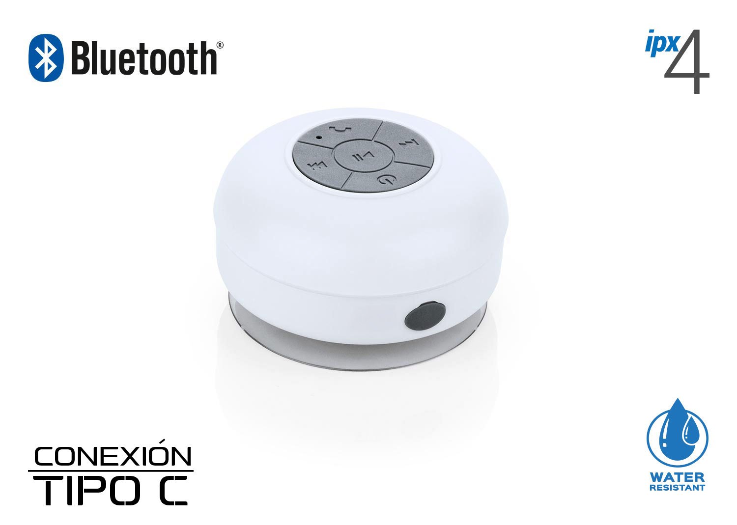 Altavoz Bluetooth Aqua Económico con Ventosa - foto 1 - Comprando Ágil Colombia