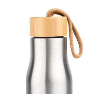 Botella Oozed 550ml - Acero con Tapa de Bambú