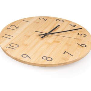 Reloj de Pared Home en Bambú con Números Grandes - foto 1 - Comprando Ágil Colombia