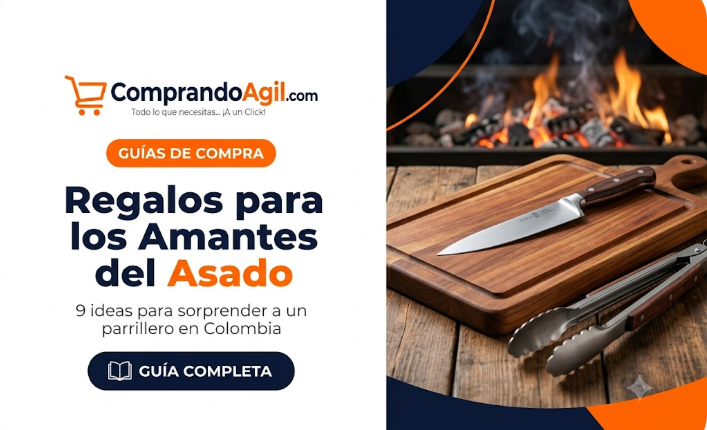 Set de accesorios de asado en madera para regalar - guía ComprandoAgil
