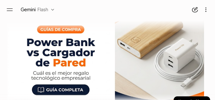 Power bank de bambú y cargador de pared para regalo empresarial - guía ComprandoAgil