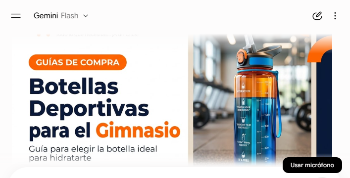 Botella deportiva con indicador de hidratación para gimnasio - guía ComprandoAgil