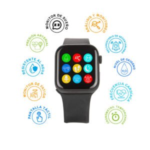 Smartwatch Energy Negro - Reloj Inteligente Pantalla Grande - foto 1 - Comprando Ágil Colombia