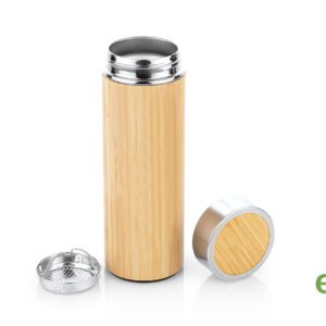 Termo Bambú 550ml - Con Infusor y Tapa de Bambú - foto 1 - Comprando Ágil Colombia