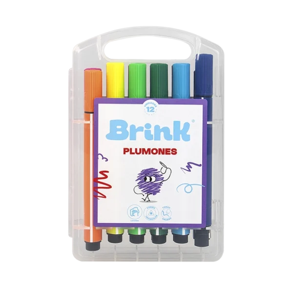 Plumones Brink Manchones x12 Lavables