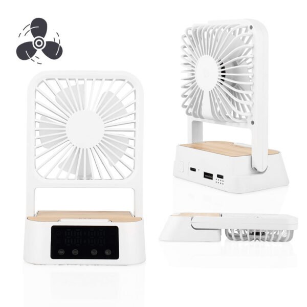 Ventilador Reloj y Cargador Wind 3 en 1