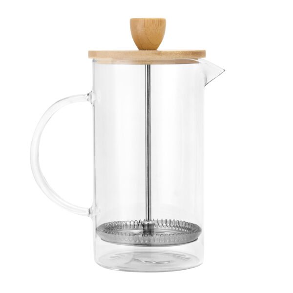 Cafetera Prensa Francesa 600 ml con Tapa de Bambú
